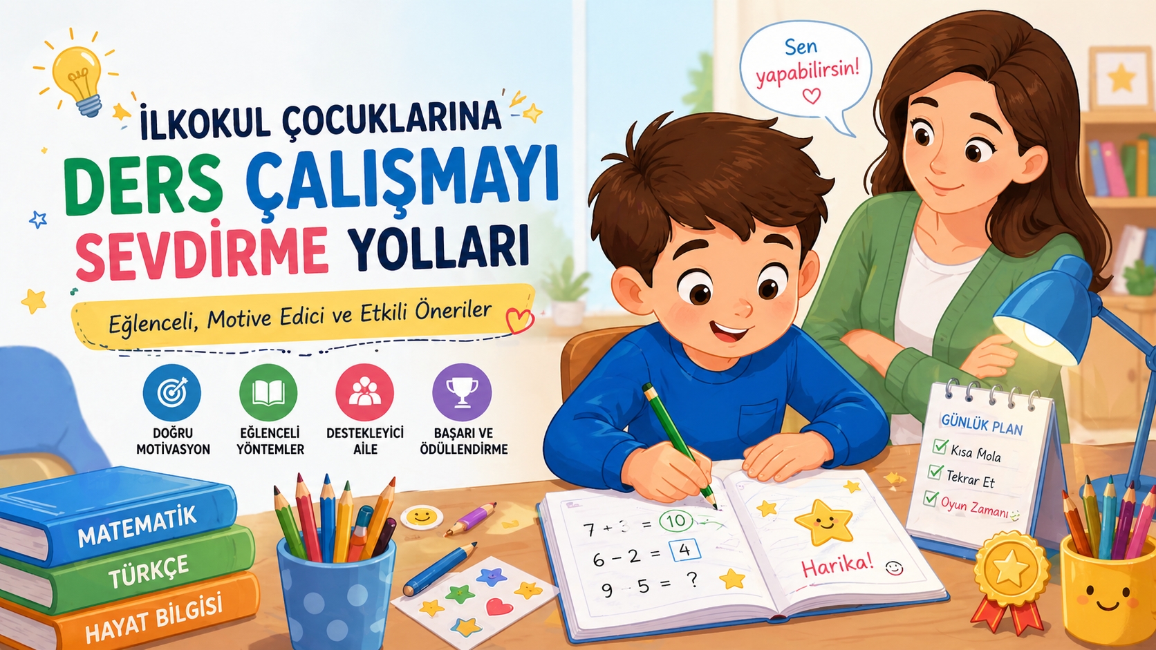 İlkokul Çocuklarına Ders Çalışmayı Sevdirme